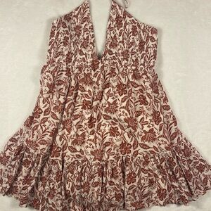 Lovely Day Cream and Maroon Halter Top Y2K Vibes